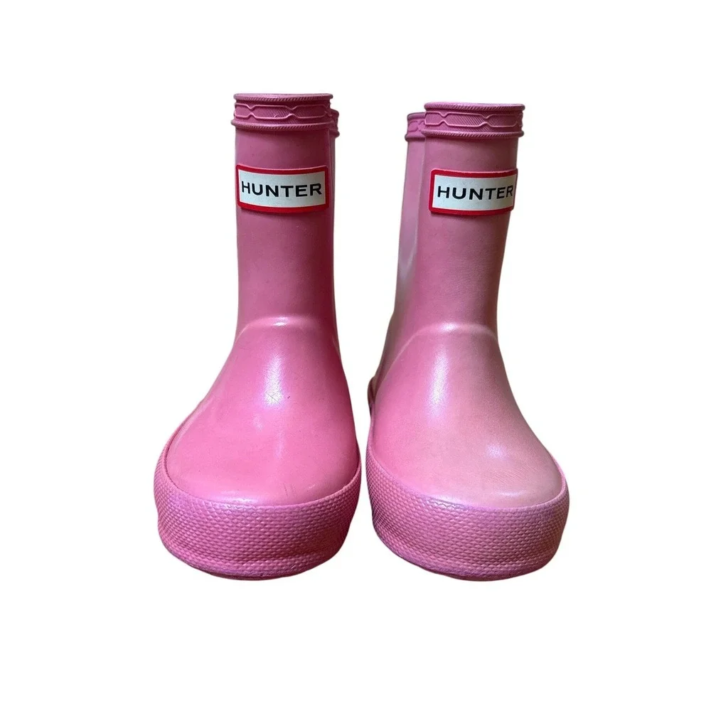 Hunter Rain Boot Kids Pink First Classic Waterproof SIZE 4